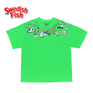 T恤奢潮穿搭 纯棉小众重磅短袖 苹果绿 街头oversize嘻哈高街美式