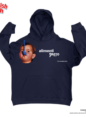 interesting灵魂 趣味学院风无性别汤勺男孩oversize嘻哈连帽卫衣