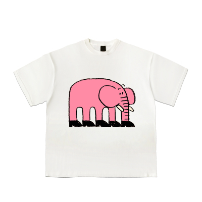 趣味学院风240g重磅千禧风y2k 潮牌穿搭美式ins卡通原创短袖T恤