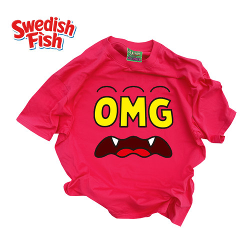 玫红色！240g纯棉重磅千禧风亮色设计原创美式趣味奢潮短袖T恤ins