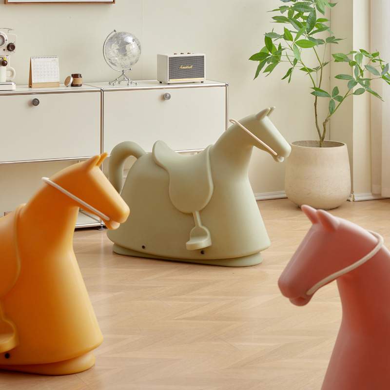 创意新款宝宝摇椅马儿塑料摇摇马儿童玩具多功能安全小马车骑骑马