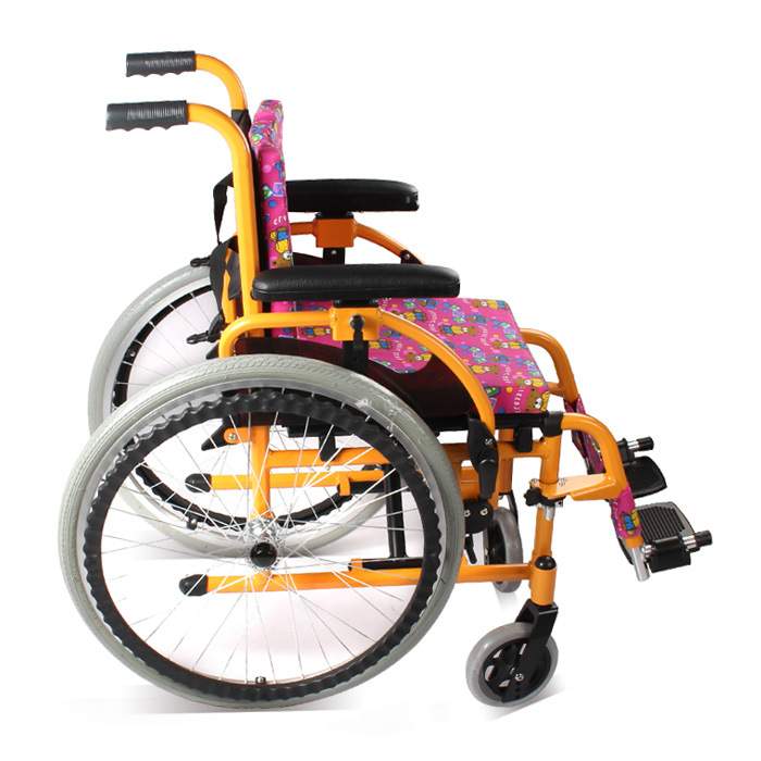 晶伴侣 安全舒适儿童手推轮椅 铝合金折叠轻便高端脑瘫儿童轮椅车