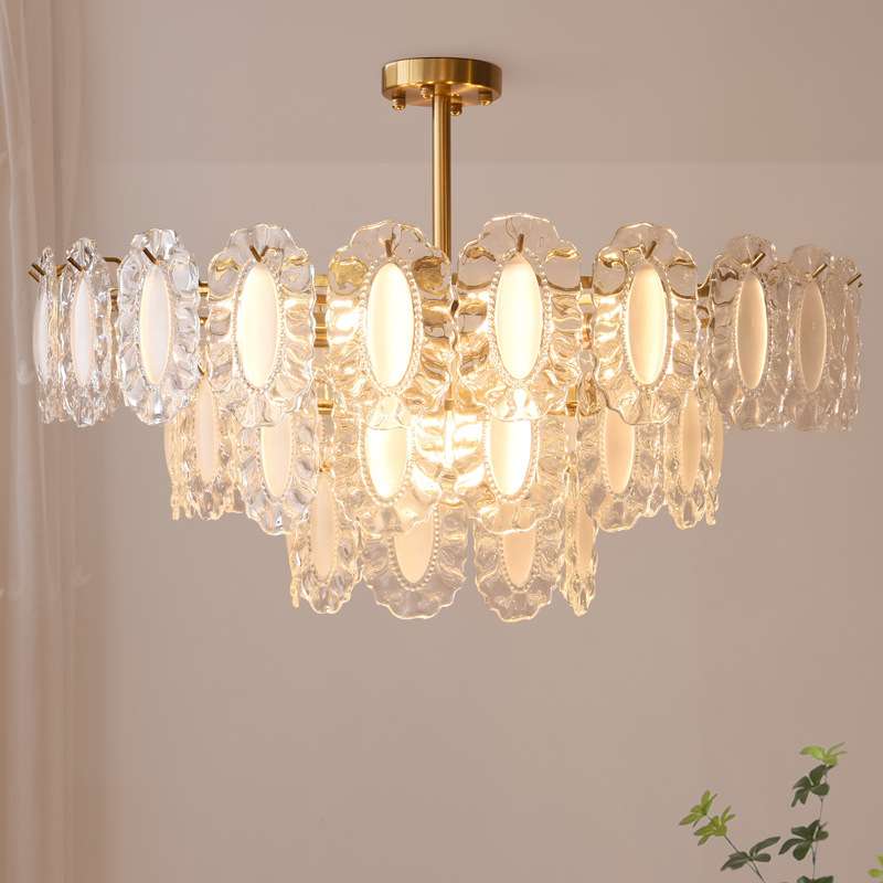 法式轻奢浪漫LED水晶吊灯后现代主卧客厅餐厅灯简约时尚灯具