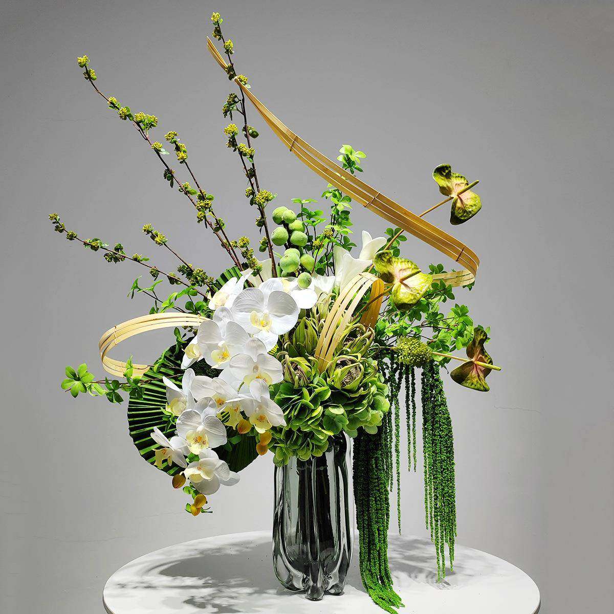现代高端样板房绿植假花餐桌售楼处玄关仿真花艺客厅茶几桌面摆设,农机/农具/农膜,其它农用工具,淘宝优惠券,粉丝福利购,淘宝优惠卷