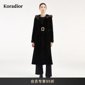 Koradior珂莱蒂尔商场同款 水貂毛 2025冬丝质顺滑御寒皮草大衣