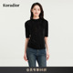 气质烫钻天鹅绒中袖 Koradior珂莱蒂尔商场同款 2025秋新款 T恤上衣