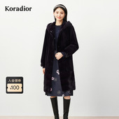 冬季 Koradior珂莱蒂尔商场同款 皮草大衣百搭裘皮外套女 水貂毛