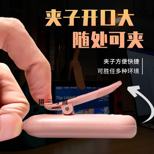 充电阅读夜灯宿舍卧室被窝床头夹书护眼灯LED小台灯便携迷你书灯