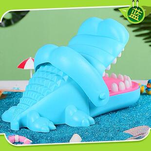 电动大号咬手鳄鱼儿童整蛊新奇特玩具多人互动带灯光音效恶搞游戏