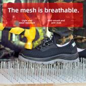 子 透气防臭轻便钢包头防砸防刺穿防静电电子厂工作鞋 劳保鞋 男夏季