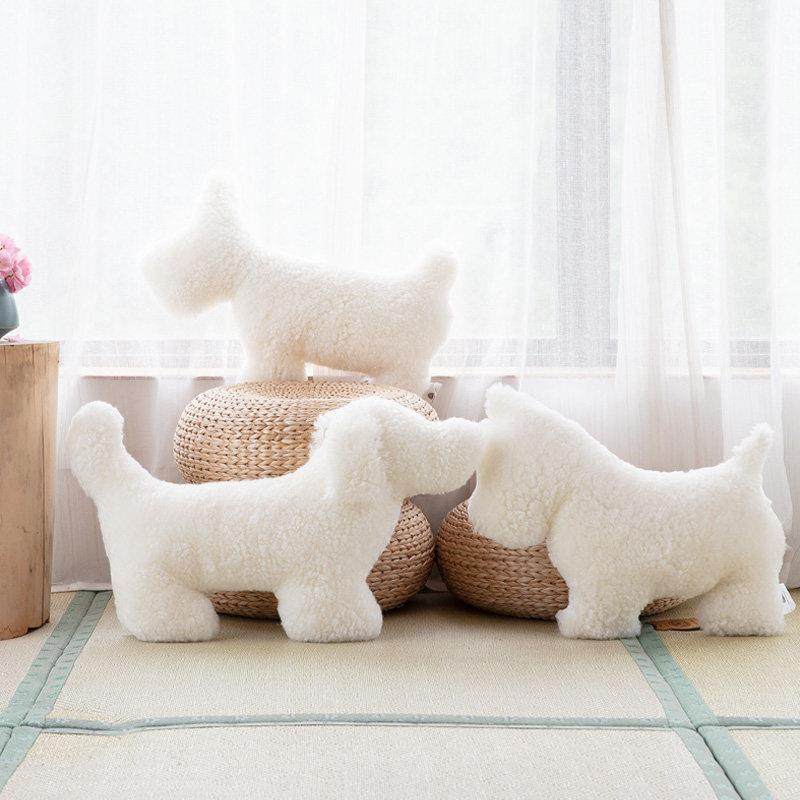 西高地腊肠狗毛绒羊毛抱枕 动物周边沙发靠垫3d可爱床上狗狗靠枕,居家布艺,靠垫/抱枕,淘宝优惠券,粉丝福利购,淘宝优惠卷