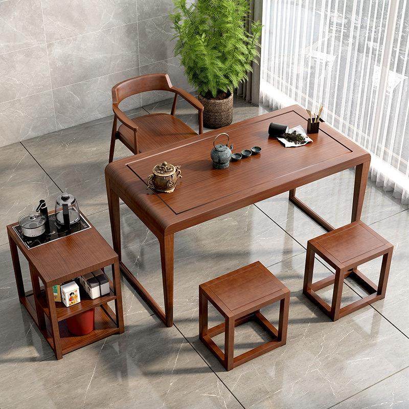 阳台小户型茶桌椅组合新中式功夫茶几家用茶盘看书一体实木泡茶台,住宅家具,茶几,淘宝优惠券,粉丝福利购,淘宝优惠卷