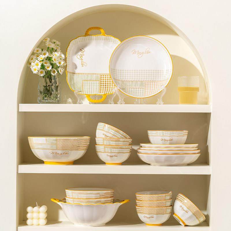 碗碟套装家用2024新款陶瓷网红釉下彩简约风乔迁新居餐具盘子碗筷,餐饮具,碗,淘宝优惠券,粉丝福利购,淘宝优惠卷