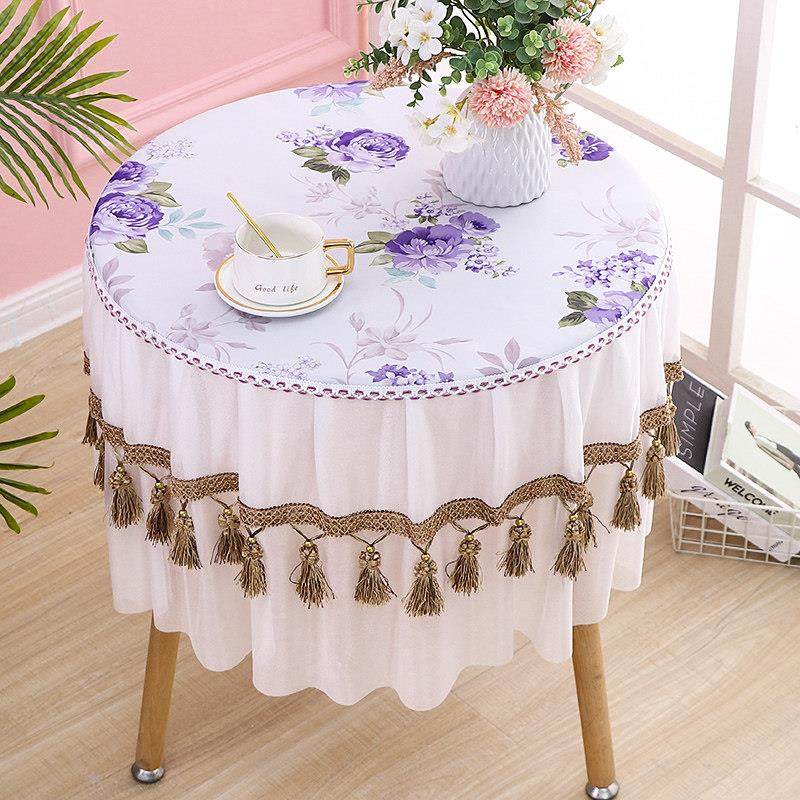 小圆桌台布PU茶几罩圆形桌布防水防烫pvc蕾丝电视柜免洗定制方形,居家布艺,桌布,淘宝优惠券,粉丝福利购,淘宝优惠卷