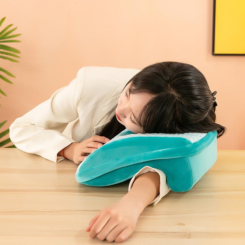 新款夏季凉席冰丝记忆棉午睡枕办公室抱枕学生午休枕儿童趴枕靠枕
