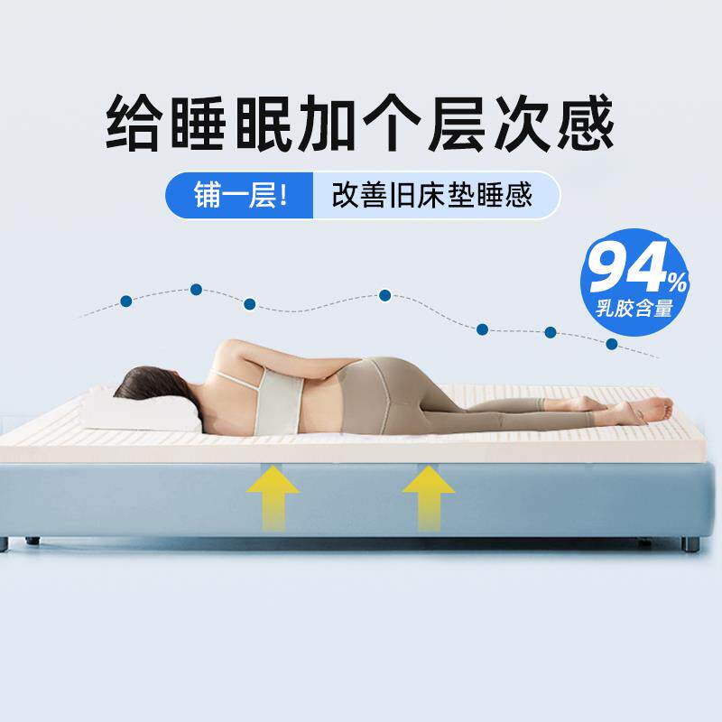 paratex泰国进口乳胶薄款软垫折叠床垫家用天然橡胶纯乳胶垫薄垫