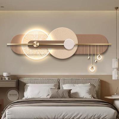 现代轻奢卧室装饰画 画高级感客厅沙发背景墙壁灯画 画意式极简床