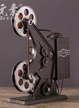 复古老式80年代电影放映机模型道具酒吧餐厅怀旧装饰品摆件老物件