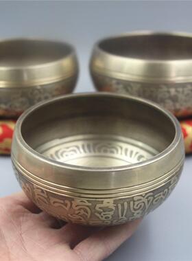 专业唱碗佛音碗尼泊尔手工铜瑜伽用品水疗音治疗碗铜编钟装饰品