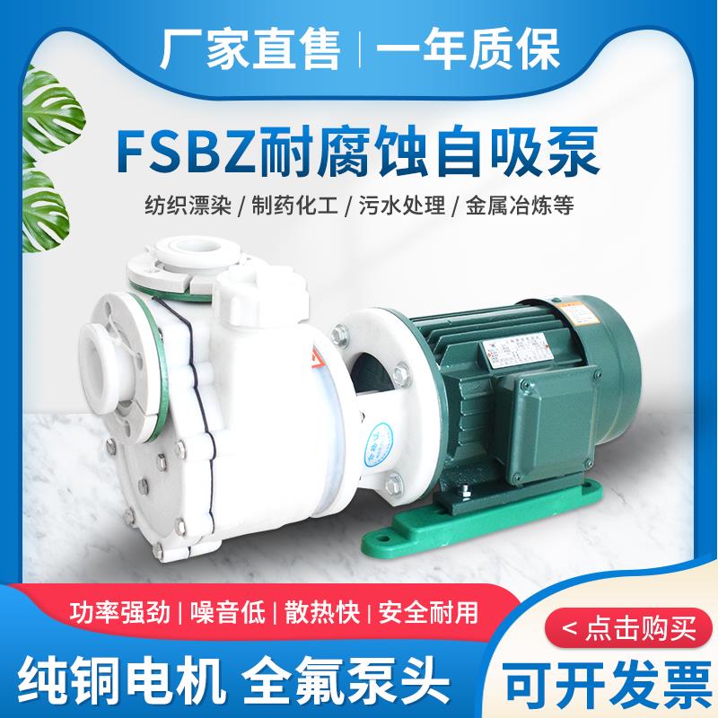 直销FZB/FSZ化工泵防腐氟塑料合金化工泵耐酸碱耐腐蚀脱硫自吸泵
