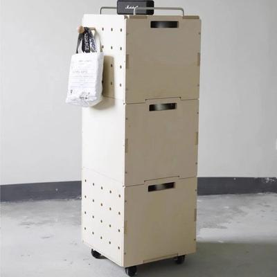 【OB】海洋板收纳箱可叠加格子柜组合柜移动收纳柜可堆叠工具箱