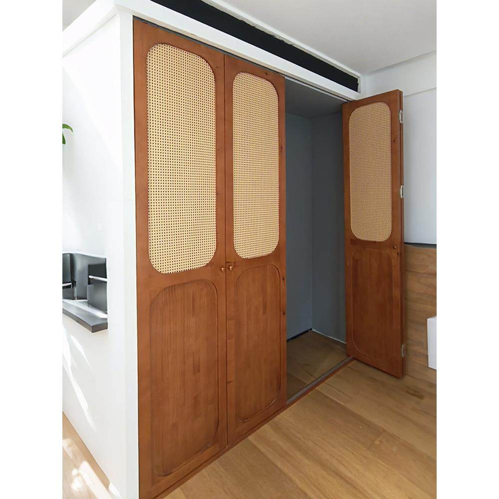 藤编门实木衣柜门定制厨房隐形门新中式门折叠门隔断门储物柜柜门,全屋定制,卧室门,淘宝优惠券,粉丝福利购,淘宝优惠卷