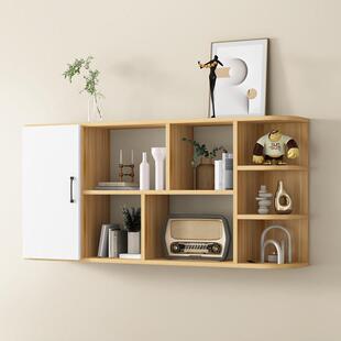 墙上书架吊柜挂壁式书柜墙面收纳柜置物架客厅壁柜床头墙上收纳柜