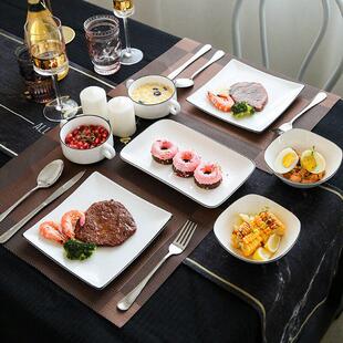 欧式西餐刀叉盘子套装创意网红餐具全套简约西餐牛排餐盘情侣家用