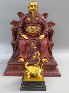 纯铜玄天上帝像 金殿祖师爷铜像武当山真武大帝玄武神像供奉摆件