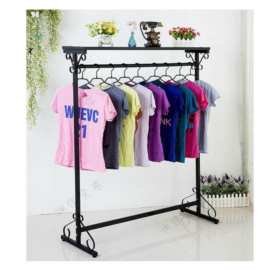 服装店货架挂衣服架子落地单杠服装店衣架展示架中岛架陈列道具