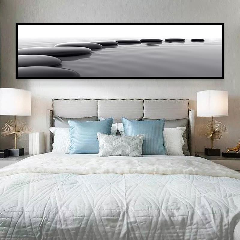 卧室装饰画北欧床头画大幅横版房间壁画现代简约酒店宾馆主卧挂画图片