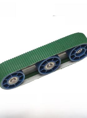 绿色Pvc防滑爬坡带草坪花纹环输送带装配线耐磨传动输送带定制