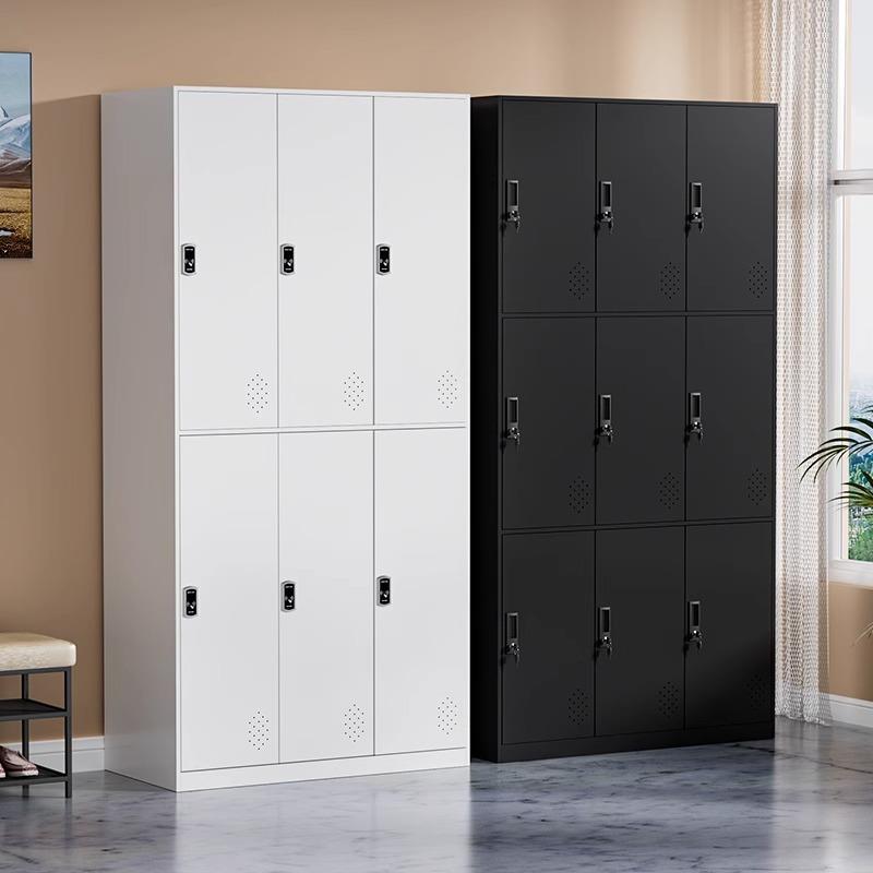 更衣柜员工铁皮柜健身房感应密码锁钢制储物柜职工宿舍浴室换衣柜