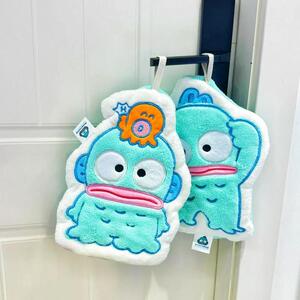 丑鱼擦手巾挂式卫生间可爱卡通儿童珊瑚绒搽手帕毛巾吸水厨房抹布