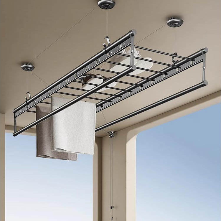 恋晴升降晾衣架手摇器阳台室内家用晾衣杆神器自动顶装手动晒衣架