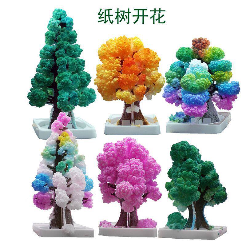 魔法结晶圣诞树浇水会开花的纸树