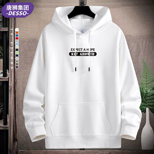唐狮新款百搭潮连帽卫衣男套头衫