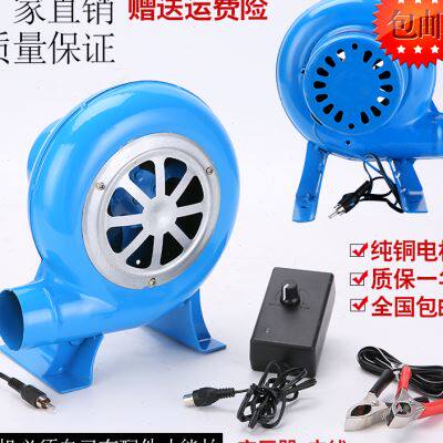 新品12aV交直流鼓风机烧烤小型 220V调速两用交直流鼓风机柴火炉