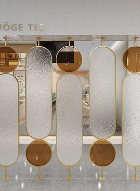 极速北欧家用客厅玻璃屏t风院隔断墙可旋转办公室遮挡屏风装饰