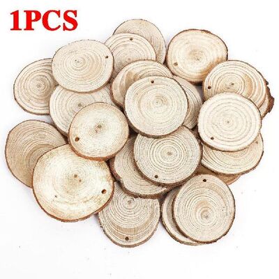 极速Wood Log Slice Disc Approx 5-6cm Diy Circle WRound For