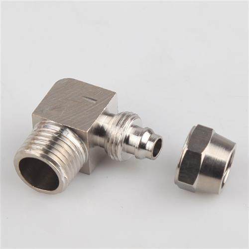 极速铜气动气管快拧接头PL8mm-02/6-01/10-0L3/12-04/16直角弯头