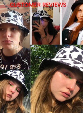极速FOXMOTHER jNew Fashion Reversible Black White Cow Patter
