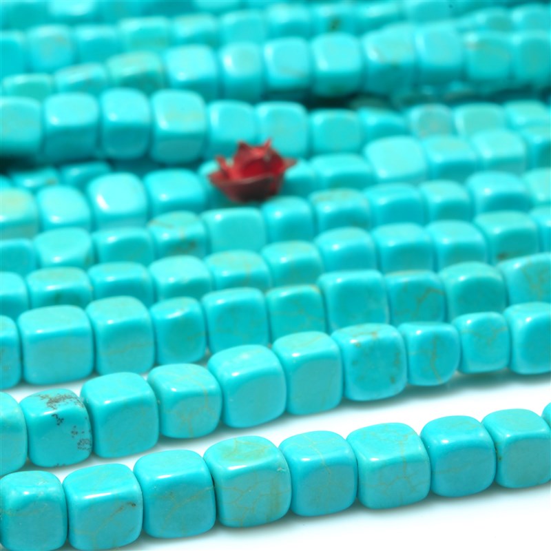 极速松石散珠宝首饰品光面方块手錬DIY材M料项链女手串珠子耳环隔