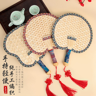 极速扇子夏天手工麦秸o扇编织老式大蒲扇儿童手摇扇夏季宝古风小