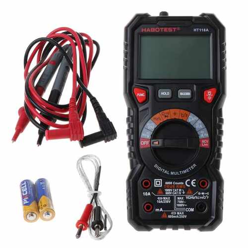 极速HT118 6000 Counts 1000V ACA DC Digital Multimeter NCV Mu