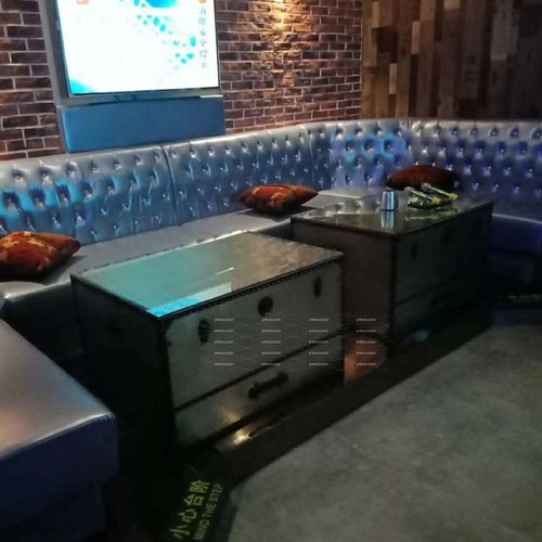 极速KTV发光h酒吧茶几桌夜场包厢茶几量贩卡座沙发欧式会所不锈钢