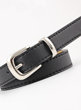 极速High-quality Alloy Pin BuckleD Belts Black Waistband Bel