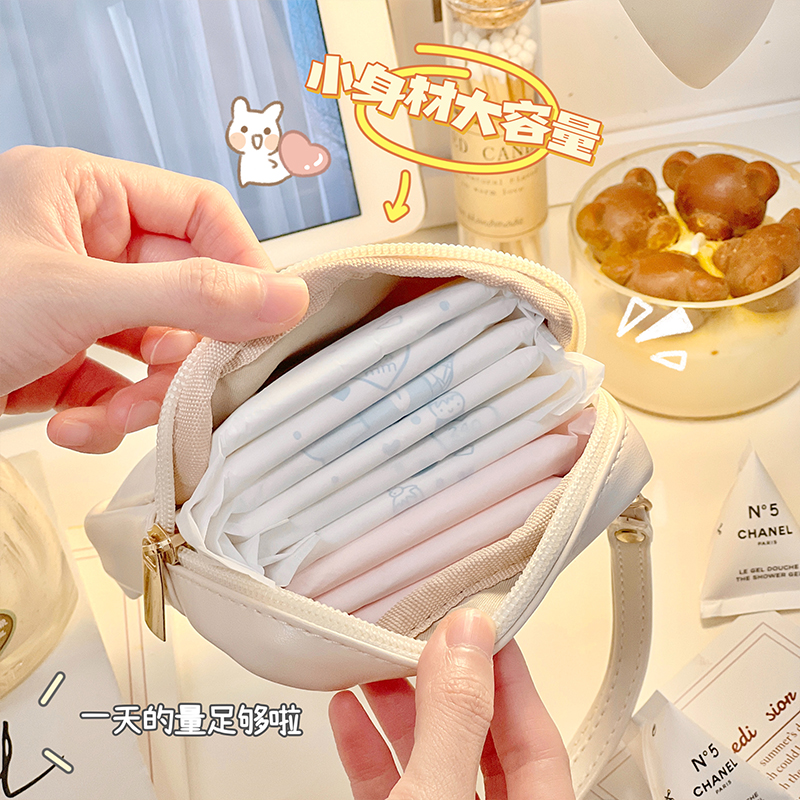 极速月事包可爱女生便携小巧随身A姨妈巾卫生巾收纳包防水简约学