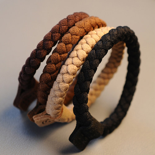 极速奶咖色20i22秋冬加粗头绳女简约耐用麻花橡皮筋绳高弹力高马