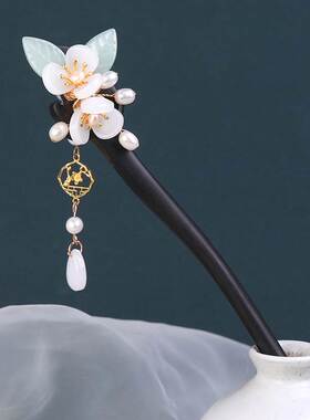 极速Peach wood hairpin materxial sandalwood hairpin handmade